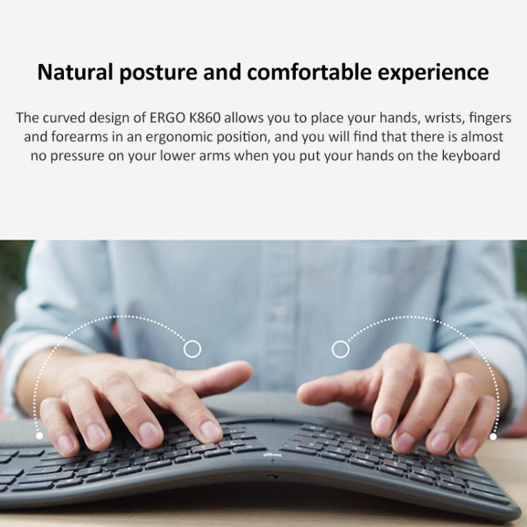 Logitech ERGO K860 2.4G Wireless Keyboard Bluetooth Dual Mode Ergonomic Split Keyboard Logitech ERGO K860 2.4G Wireless Keyboard Bluetooth Dual Mode Ergonomic Split Keyboard