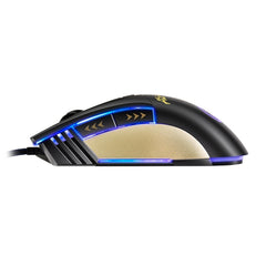 Ratón para juegos de alta precisión Apedra iMICE A5, luz LED de cuatro colores controlada por respiración, USB, 7 botones, 3200 DPI, ratón óptico para juegos con cable para computadora, PC, portátil, iMICE A5