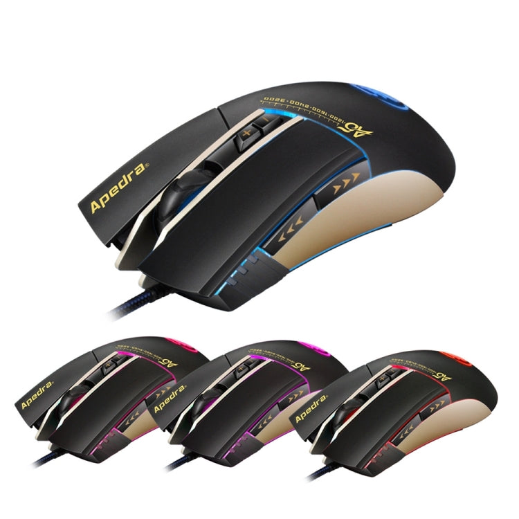 Ratón para juegos de alta precisión Apedra iMICE A5, luz LED de cuatro colores controlada por respiración, USB, 7 botones, 3200 DPI, ratón óptico para juegos con cable para computadora, PC, portátil, iMICE A5 Ratón para juegos de alta precisión Apedra iMICE A5, luz LED de cuatro colores controlada por respiración, USB, 7 botones, 3200 DPI, ratón óptico para juegos con cable para computadora, PC, portátil, iMICE A5