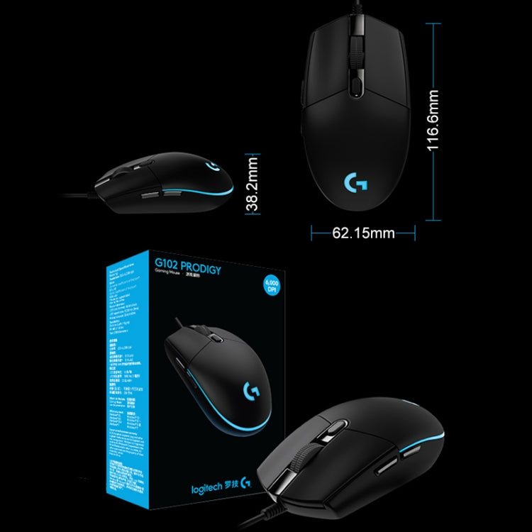Logitech G102 6-keys RGB Glowing 6000DPI Five-speed Adjustable Wired Optical Gaming Mouse, Length: 2m, G102, G102 (White) Logitech G102 6-keys RGB Glowing 6000DPI Five-speed Adjustable Wired Optical Gaming Mouse, Length: 2m, G102, G102 (White)