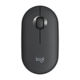 Logitech Pebble Cobblestone Shape Thin 3-keys 1000DPI Mute Wireless Bluetooth Optical Mouse, Wireless Range: 10m