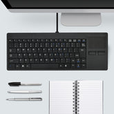 MC-818 82 Keys Touch-pad Ultra-thin Wired Computer Keyboard