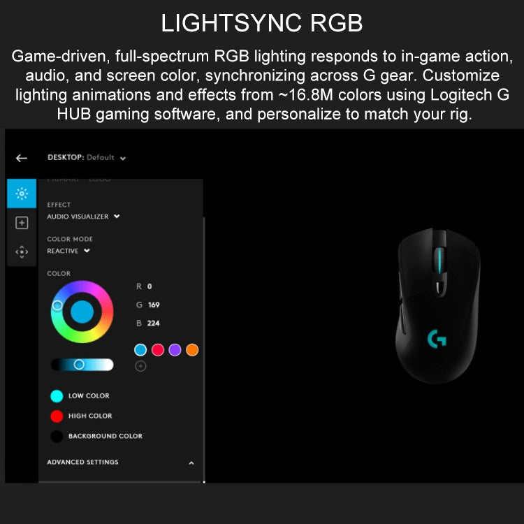 Logitech G703 LIGHTSPEED 16000 DPI 6 Programmable Buttons HERO 16K Sensor RGB Backlight Wireless Optical Gaming Mouse Logitech G703 LIGHTSPEED 16000 DPI 6 Programmable Buttons HERO 16K Sensor RGB Backlight Wireless Optical Gaming Mouse