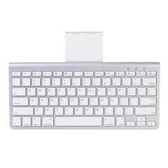 MC Saite 460BT 78 Keys Ultra-thin Mini Wireless Bluetooth Keyboard, Built-in Holder, Support Android / iOS / Windows System(Silver)
