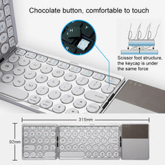 GK408 Three-fold Rechargeable Wireless Bluetooth Keyboard with Touchpad, Support Android / IOS / Windows