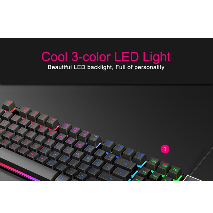 Teclado para juegos con retroiluminación brillante, teclas flotantes con cable USB iMICE AK-600, color negro Teclado para juegos con retroiluminación brillante, teclas flotantes con cable USB iMICE AK-600, color negro