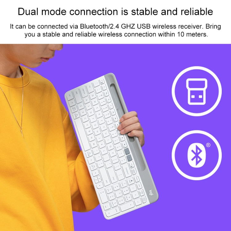 Logitech K580 Dual Modes Thin and Light Multi-device Wireless Keyboard with Phone Holder Logitech K580 Dual Modes Thin and Light Multi-device Wireless Keyboard with Phone Holder
