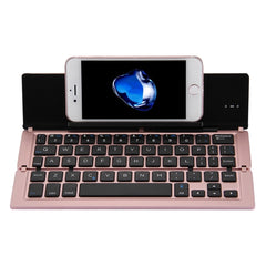 F18 Ultra-slim Rechargeable Foldable 58 Keys Bluetooth Wireless Keyboard with Holder