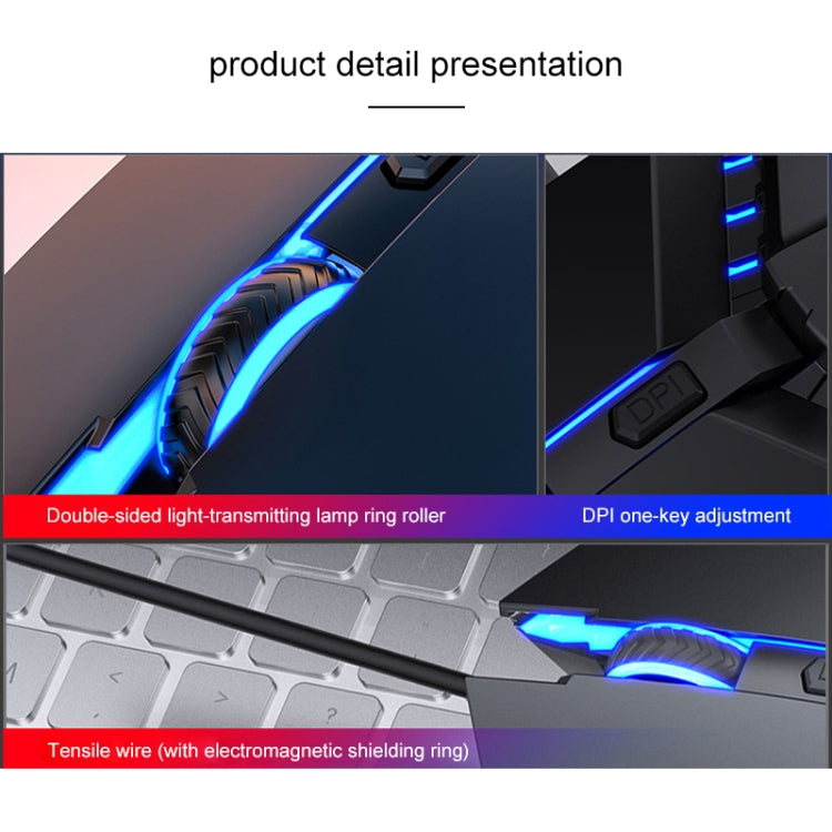 YINDIAO 6 Keys Gaming Office USB Mute Mechanical Wired Mouse, Mute Mouse(Black) YINDIAO 6 Keys Gaming Office USB Mute Mechanical Wired Mouse, Mute Mouse(Black)