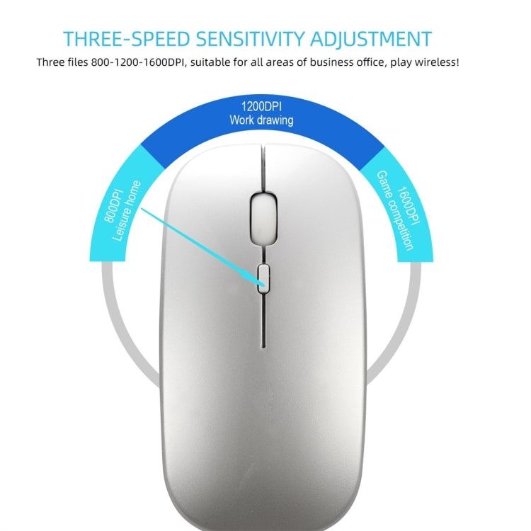 HXSJ M90 2.4GHz Ultrathin Mute Rechargeable Dual Mode Wireless Bluetooth Notebook PC Mouse HXSJ M90 2.4GHz Ultrathin Mute Rechargeable Dual Mode Wireless Bluetooth Notebook PC Mouse