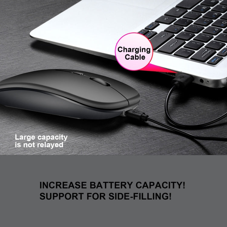 HXSJ M90 2.4GHz Ultrathin Mute Rechargeable Dual Mode Wireless Bluetooth Notebook PC Mouse HXSJ M90 2.4GHz Ultrathin Mute Rechargeable Dual Mode Wireless Bluetooth Notebook PC Mouse
