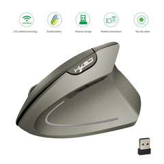 HXSJ T24 6 Buttons 2400 DPI 2.4G Wireless Vertical Ergonomic Mouse with USB Receiver, 6 Buttons T24 Black, 6 Buttons T24 Grey