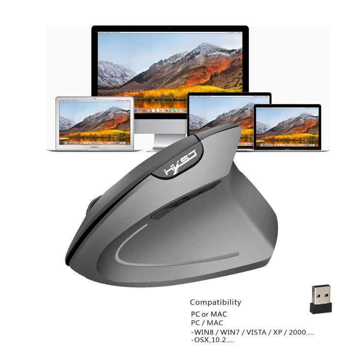 HXSJ T24 6 Buttons 2400 DPI 2.4G Wireless Vertical Ergonomic Mouse with USB Receiver, 6 Buttons T24 Black, 6 Buttons T24 Grey HXSJ T24 6 Buttons 2400 DPI 2.4G Wireless Vertical Ergonomic Mouse with USB Receiver, 6 Buttons T24 Black, 6 Buttons T24 Grey