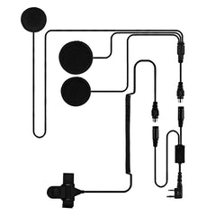 2-poliges PTT-Headset-Mikrofon mit einstellbarer Lautstärke für Motorradhelme für BAOFENG-Radio-Walkie-Talkie