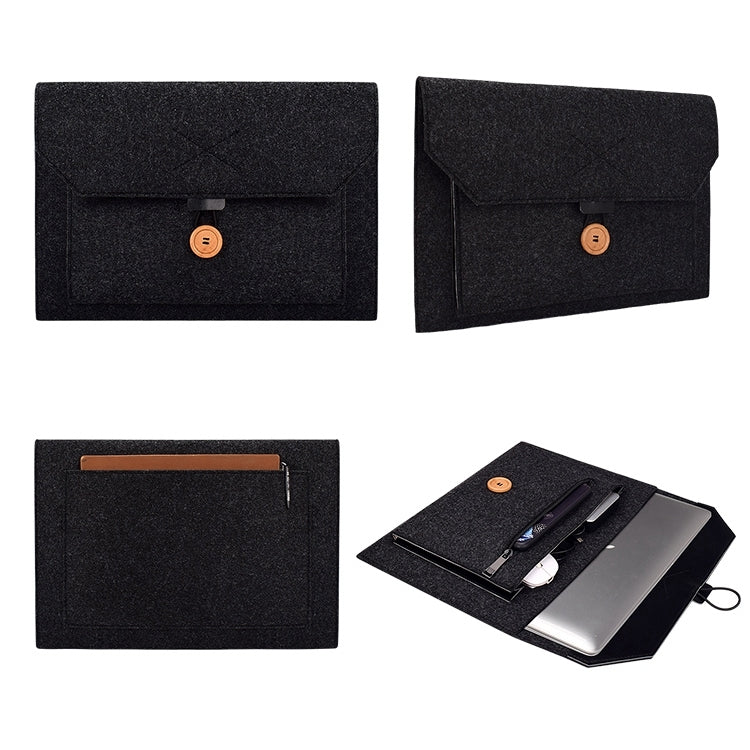 ND06 Multi-purpose Felt Button Laptop Inner Bag for 13.3 inch Laptop, 13.3 inch ND06 Multi-purpose Felt Button Laptop Inner Bag for 13.3 inch Laptop, 13.3 inch