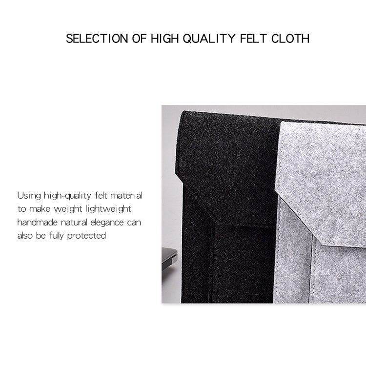 ND06 Multi-purpose Felt Button Laptop Inner Bag for 13.3 inch Laptop, 13.3 inch ND06 Multi-purpose Felt Button Laptop Inner Bag for 13.3 inch Laptop, 13.3 inch
