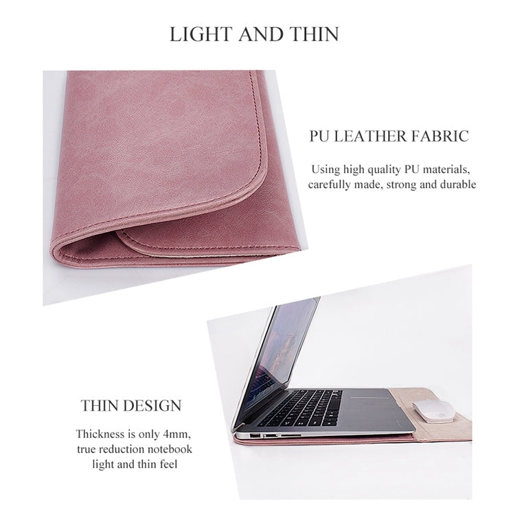 PU01S PU Leather Horizontal Invisible Magnetic Buckle Laptop Inner Bag for 13.3 inch laptops, 13.3 inch PU01S PU Leather Horizontal Invisible Magnetic Buckle Laptop Inner Bag for 13.3 inch laptops, 13.3 inch