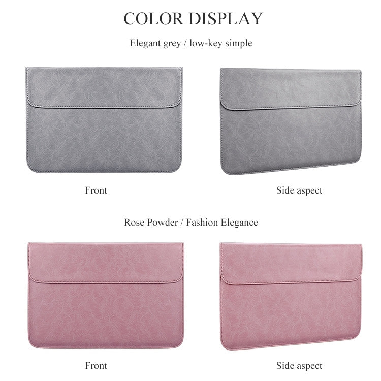 PU01S PU Leather Horizontal Invisible Magnetic Buckle Laptop Inner Bag for 13.3 inch laptops, 13.3 inch PU01S PU Leather Horizontal Invisible Magnetic Buckle Laptop Inner Bag for 13.3 inch laptops, 13.3 inch