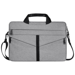 14.1 inch Breathable Wear-resistant Fashion Business Shoulder Handheld Zipper Laptop Bag with Shoulder Strap, 14.1 inch