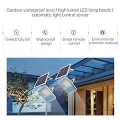 300W 734 LEDs Home Sensor Garden Light Outdoor Waterproof Solar Flood Light with Remote Control