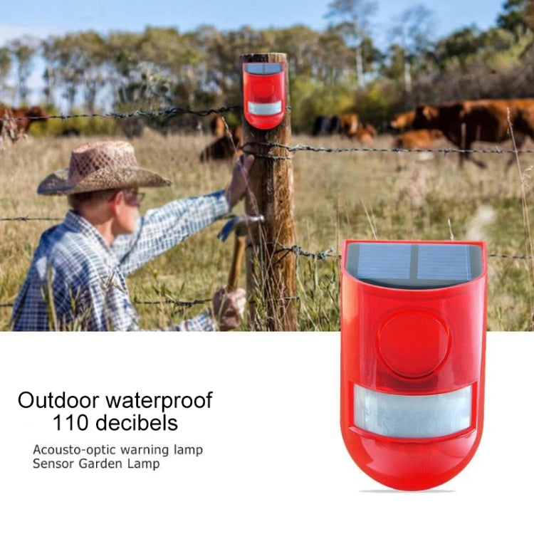 Solar Powered Sound-light Alarm Warning Light IP65 Waterproof 110 dB Burglar Alarm Solar Powered Sound-light Alarm Warning Light IP65 Waterproof 110 dB Burglar Alarm