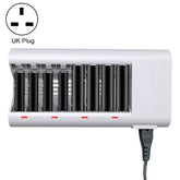 100-240V 8 Slot Battery Charger for AA & AAA Battery, UK Plug