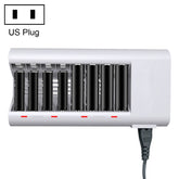 100-240V 8 Slot Battery Charger for AA & AAA Battery, US Plug