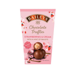 Baileys strawberry & cream twist wrapped truffles in carton