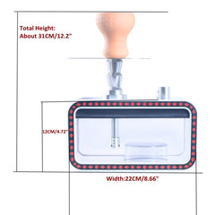 22528-YZH Acrylic Double Pipe Hookah Set