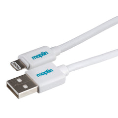 Maplin Premium Apple MFI Certified Tangle-Free Lightning to USB-A 2.0 Cable - White, 1.5m