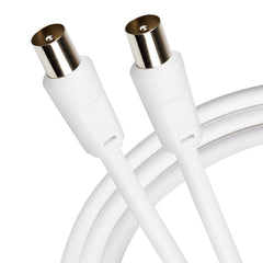 Maplin TV Aerial Cable Coaxial RF Male to RF Male - White