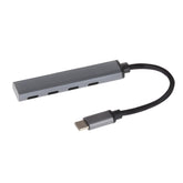 Nikkai USB-C Multiport Hub to 4x USB-C with 13cm Cable