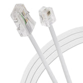 Maplin RJ11 Connector to RJ45 Plug Telephone Lead - White, 1m