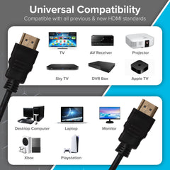 Maplin HDMI to HDMI 4K Ultra HD Cable - Black, 1.5m