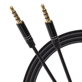 Maplin 3.5mm Aux Stereo 4 Pole Jack Plug to 3.5mm 4 Pole Jack Plug Cable - Black, 3m