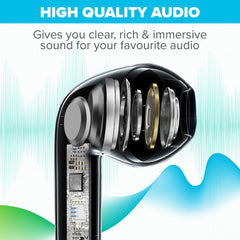 Maplin Hybrid Wired Lightning Earbuds with Hands Free Calling & Volume Button - White