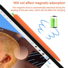 LOVE MEI - Funda protectora de silicona con forma de zanahoria para lápiz óptico Apple Pencil 1