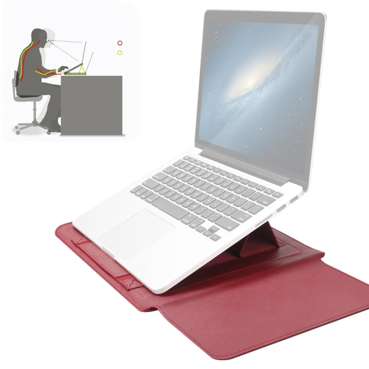 4 in 1 Universal Waterproof PU Leather Laptop Liner Bag with Handle & Stand & Pen Holder + 2 Winders + Mouse Bag + Charger Bag Set for 13  / 14 inch Laptops 4 in 1 Universal Waterproof PU Leather Laptop Liner Bag with Handle & Stand & Pen Holder + 2 Winders + Mouse Bag + Charger Bag Set for 13  / 14 inch Laptops