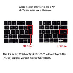 ENKAY Hat-Prince 2-in-1-Schutzhülle aus mattiertem Hartschalen-Kunststoff + ultradünne TPU-Tastaturschutzabdeckung für 2016 MacBook Pro 13,3 Zoll ohne Touch Bar (A1708), 13,3 Zoll ohne Touch Bar, Europa-Version