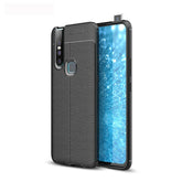 Litchi Texture TPU Shockproof Case for Vivo V15