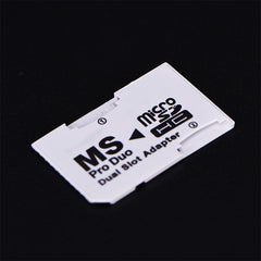 CR-5400 Dual Slot Micro SDHC(TF) to MS PRO Duo Adapter, Total Supported Capacity: 64GB