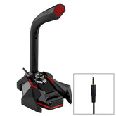 GK Desktop 3.5mm Wired Dual Mic Condenser Microphone, Compatible with PC / Mac for Live Broadcast, Show, KTV, etc., GK 3.5mm Port/Red, GK 3.5mm Port/White