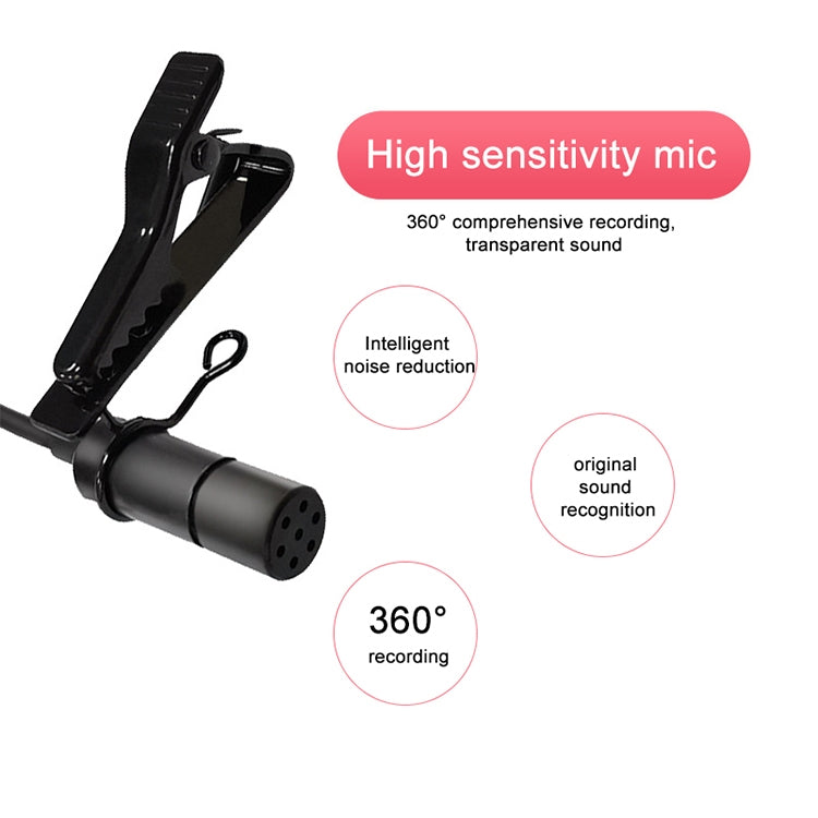 YICHUANG YC-VM40 8 Pin Port Dual Modes Lavalier Recording Microphone, Cable Length: 6m, YC-VM40 YICHUANG YC-VM40 8 Pin Port Dual Modes Lavalier Recording Microphone, Cable Length: 6m, YC-VM40