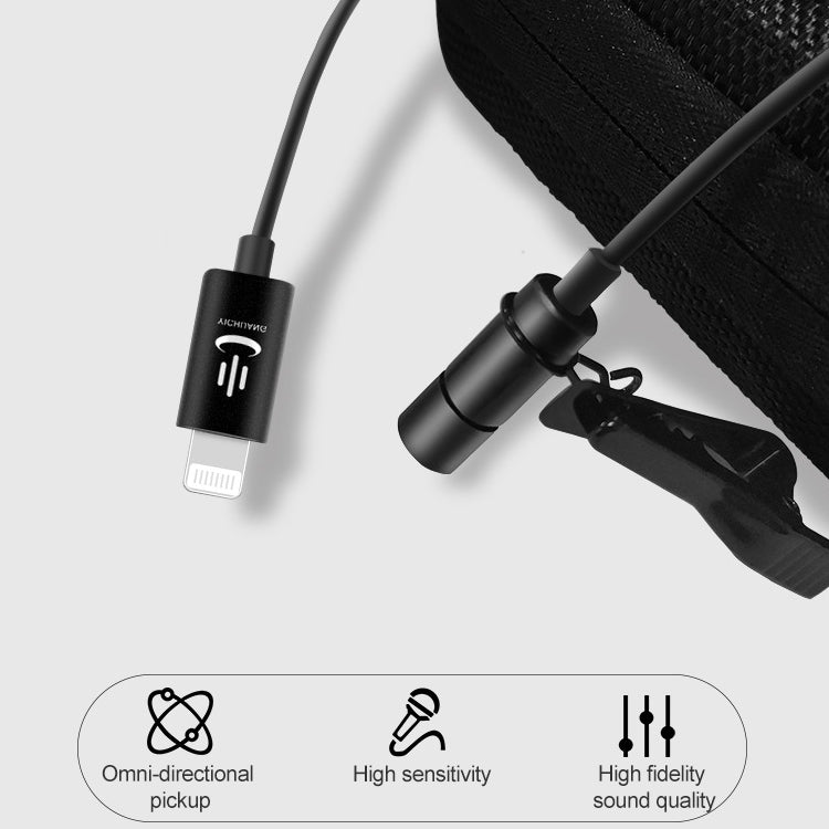 YICHUANG YC-VM40 8 Pin Port Dual Modes Lavalier Recording Microphone, Cable Length: 6m, YC-VM40 YICHUANG YC-VM40 8 Pin Port Dual Modes Lavalier Recording Microphone, Cable Length: 6m, YC-VM40