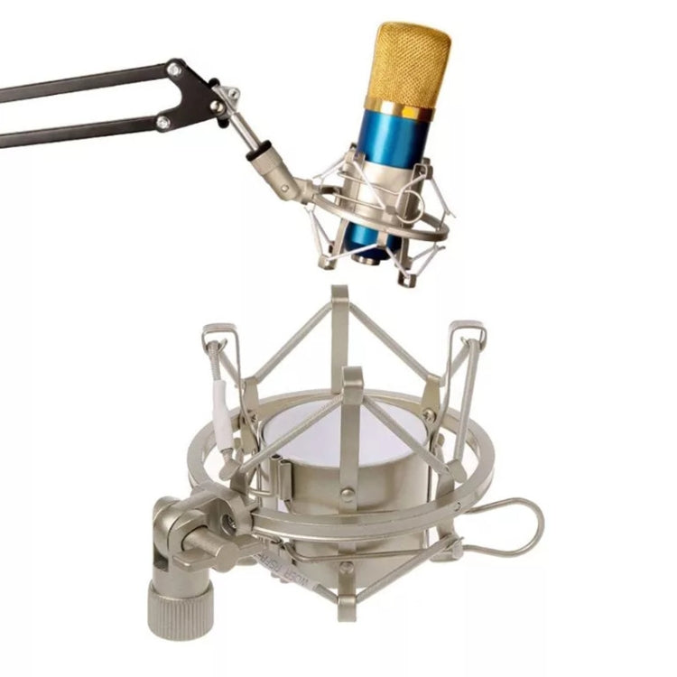 Soporte de montaje a prueba de golpes de metal para micrófono de condensador de 50 mm, 50 mm Soporte de montaje a prueba de golpes de metal para micrófono de condensador de 50 mm, 50 mm