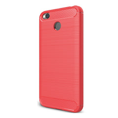 For Xiaomi Redmi 4X Brushed Carbon Fiber Texture Shockproof TPU Protective Cover Case , For Redmi 4X