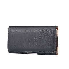 Universal Litchi Texture Vertical Flip PU Leather Case / Waist Bag for Xiaomi and 6.4 Inch Smart Phone