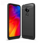 Brushed Texture Carbon Fiber TPU Case for Motorola Moto G7 Power EU Version