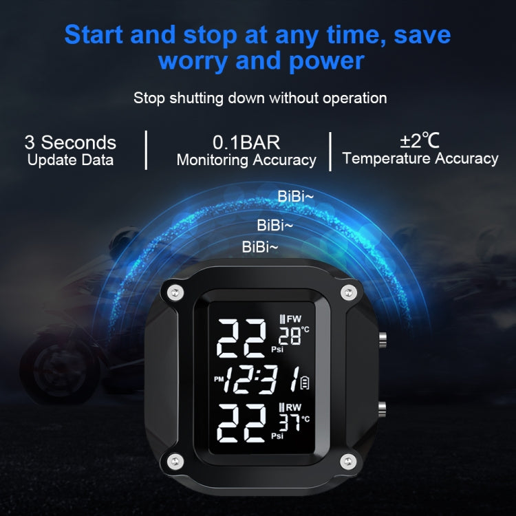 M6 Anti-vibration Motorcycles Tire Pressure Monitor with Anti-theft Screw Holder, M6 Anti-vibration M6 Anti-vibration Motorcycles Tire Pressure Monitor with Anti-theft Screw Holder, M6 Anti-vibration