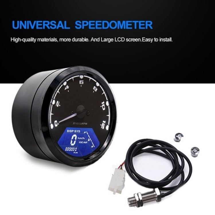 Universal Motorcycle Retro Modified Instrument Odometer LCD Instrument Assembly Universal Motorcycle Retro Modified Instrument Odometer LCD Instrument Assembly